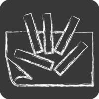 Icon French Fries. related to Breakfast symbol. chalk Style. simple design editable. simple illustration vector