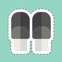 Sticker line cut Roll. related to Breakfast symbol. simple design editable. simple illustration vector