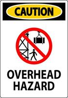 Caution Sign Overhead Hazard vector