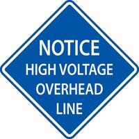 Warning Sign Caution High Voltage Overhead Line vector