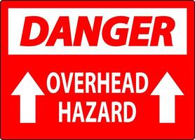 Danger Sign Overhead Hazard vector