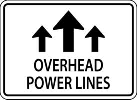 Overhead Power Lines Sign vector