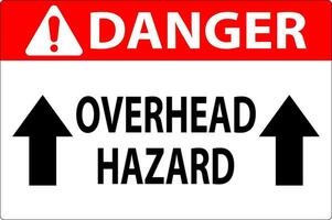 Danger Sign Overhead Hazard vector
