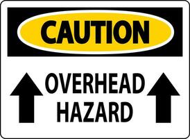 Caution Sign Overhead Hazard vector