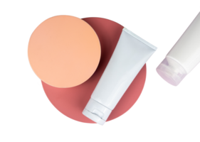 cosmétique tube sur podium png