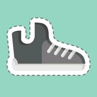 Sticker line cut Cleats. related to Baseball symbol. simple design editable. simple illustration vector