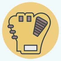 Icon Synthetic Baseball Glove. related to Baseball symbol. color mate style. simple design editable. simple illustration vector