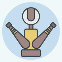 Icon Trophy. related to Baseball symbol. color mate style. simple design editable. simple illustration vector