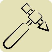 Icon Hammer. related to Welder Equipment symbol. hand drawn style. simple design editable. simple illustration vector