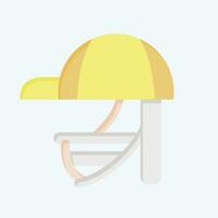 Icon Batting Helmet. related to Baseball symbol. flat style. simple design editable. simple illustration vector