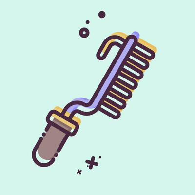 Icon Brush. related to Welder Equipment symbol. MBE style. simple design editable. simple illustration