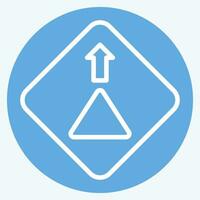 Icon Give Way. related to Road Sign symbol. blue eyes style. simple design editable. simple illustration vector