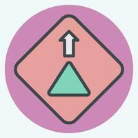 Icon Give Way. related to Road Sign symbol. color mate style. simple design editable. simple illustration vector