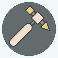 Icon Hammer. related to Welder Equipment symbol. color mate style. simple design editable. simple illustration vector