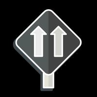 Icon One Way Traffic. related to Road Sign symbol. glossy style. simple design editable. simple illustration vector