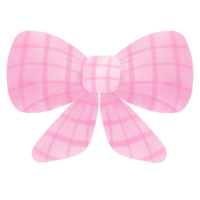 Watercolor cute pink bow png