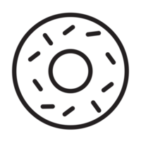 donuts line icon illustration png