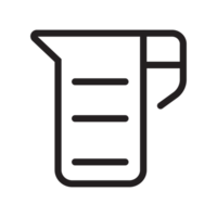 measuring cup line icon illustration png