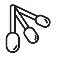 measuring spoon line icon illustration png