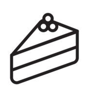 slice cake line icon illustration png