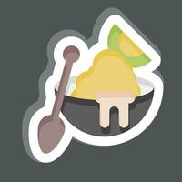 Sticker Cornflakes. related to Breakfast symbol. simple design editable. simple illustration vector