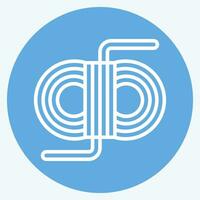 Icon Replacement Laces. related to Baseball symbol. blue eyes style. simple design editable. simple illustration vector
