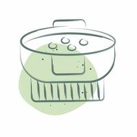 Icon Boiled Rice. related to Breakfast symbol. Color Spot Style. simple design editable. simple illustration vector