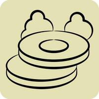 Icon Steak. related to Breakfast symbol. hand drawn style. simple design editable. simple illustration vector