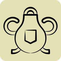 Icon Protective Apron. related to Welder Equipment symbol. hand drawn style. simple design editable. simple illustration vector