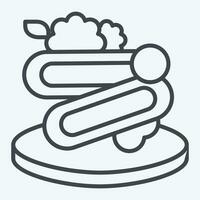 Icon Spaghetti. related to Breakfast symbol. line style. simple design editable. simple illustration vector