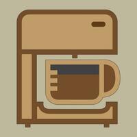 café. bandera para cafetería, restaurante, café Sueños tema. café taza icono en el línea estilo. vector ilustración en un marrón antecedentes