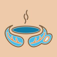 Coffee logo design with creative unique concept vector