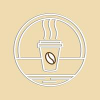 Coffee logo design with creative unique concept vector