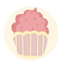 Birthday pink cupcake png