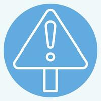 Icon Road Work. related to Road Sign symbol. blue eyes style. simple design editable. simple illustration vector