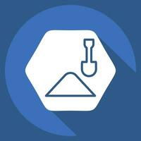 Icon Working. related to Road Sign symbol. long shadow style. simple design editable. simple illustration vector