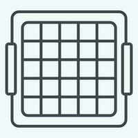 Icon Baseball Rebound Net. related to Baseball symbol. line style. simple design editable. simple illustration vector