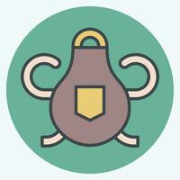 Icon Protective Apron. related to Welder Equipment symbol. color mate style. simple design editable. simple illustration vector