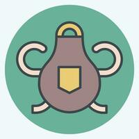 Icon Protective Apron. related to Welder Equipment symbol. color mate style. simple design editable. simple illustration vector