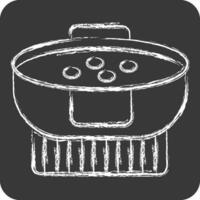 Icon Boiled Rice. related to Breakfast symbol. chalk Style. simple design editable. simple illustration vector