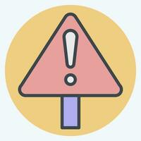 Icon Road Work. related to Road Sign symbol. color mate style. simple design editable. simple illustration vector