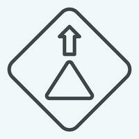 Icon Give Way. related to Road Sign symbol. line style. simple design editable. simple illustration vector