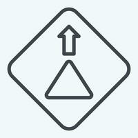 Icon Give Way. related to Road Sign symbol. line style. simple design editable. simple illustration vector