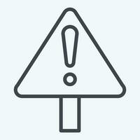 Icon Road Work. related to Road Sign symbol. line style. simple design editable. simple illustration vector