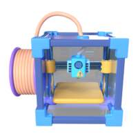 Enclosed 3D Printer 3D Illustration Icon