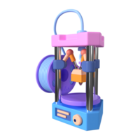 delta 3d printer 3d illustratie icoon png