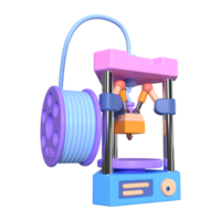 Delta 3D Printer 3D Illustration Icon