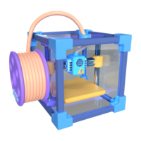 Enclosed 3D Printer 3D Illustration Icon png