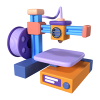 FDM Mini 3D Printer 3D Illustration Icon png