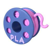 pla tråd spole 3d illustration ikon png